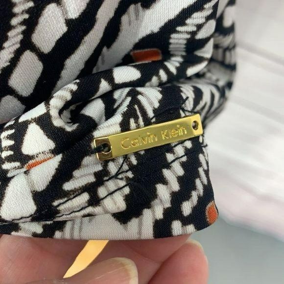 Calvin Klein Woman's Aztec Print Cowl Neck Sleeveless Top Size Large - Picture 10 of 11